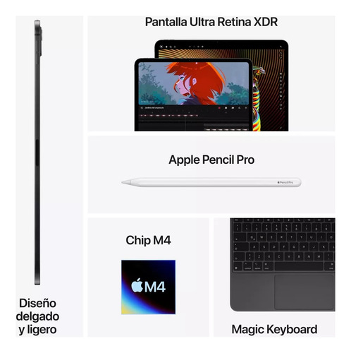 iPad 11" 1TB negro espacial 16GB de memoria RAM