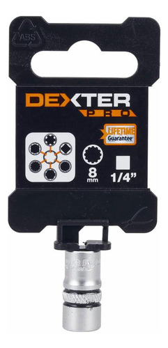 Soquete Estriado 1/4 8mm Dexter Pro