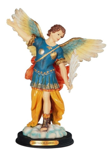 Arcangel Gabriel 25cm Hermosa Escultura En Fina Resina