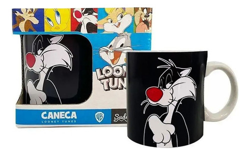 Mini Caneca Ofc Looney Tunes Personalizada Frajola 100ml Cor Branco Looney Tunes - Frajola