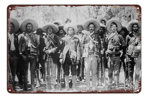Pancho Villa Con Generales De La Revolución Mexicana Póster 