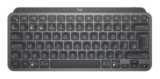 Teclado bluetooth Logitech Master Series MX Keys Mini QWERTY inglés internacional color grafito con luz blanca