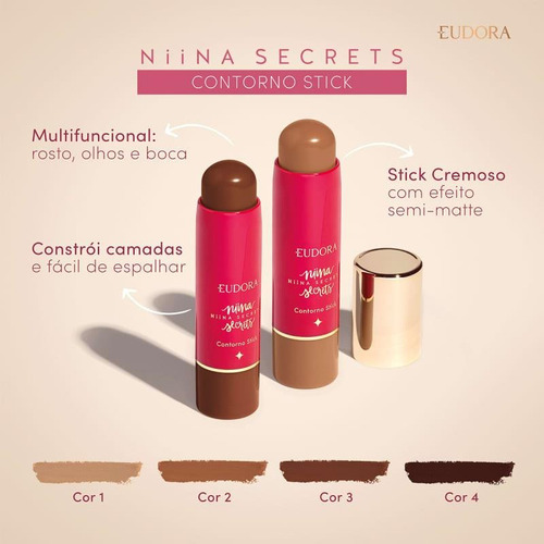 Nina Secrets Contorno Stick Multifuncional Cor 1
