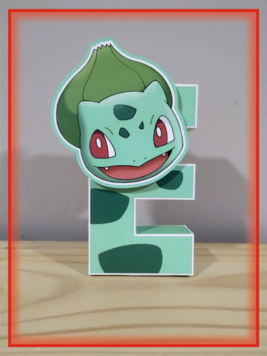 Letras 3d Personalizadas P/candy Bar - Modelo Pokémon