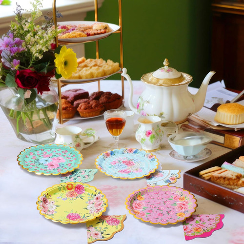 200 Servilletas Desechables Para Fiesta De Té, Servilletas D