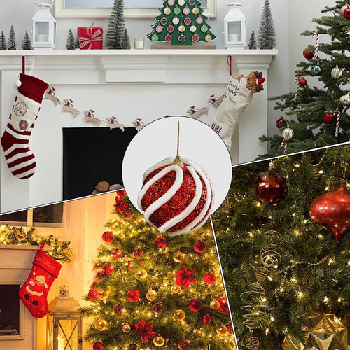 Adornos De Bolas De Navidad, Adornos Brillantes, Bolas De Es