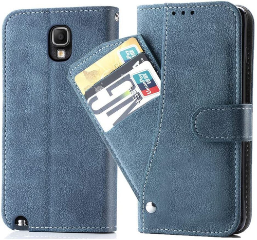 Funda Para Samsung Galaxy Note 3, Azul/tarjetero/cuero