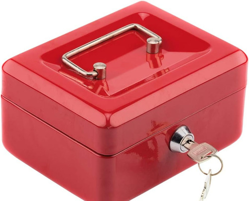 Caja De Seguridad Metal Para Efectivo Con Cerradura Y Llaves