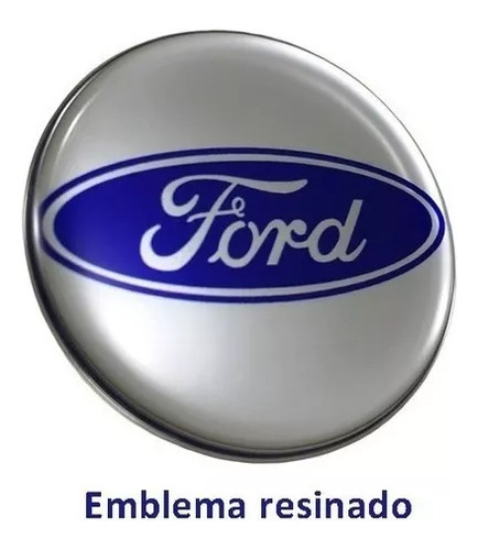 12 Emblemas Resinados Ford Cinza Original