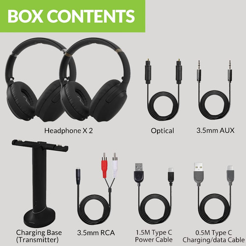 Auriculares Inalámbricos Avantree Duet Para Tv Con Transmiso