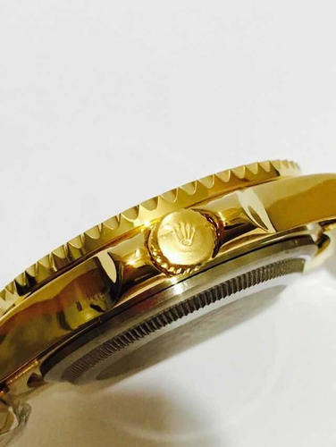 Relógio Submariner Gold Azul Caixa Grande 45mm
