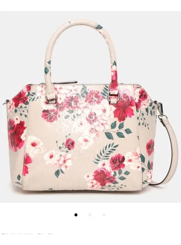 Bolsa guess blanca con flores on sale