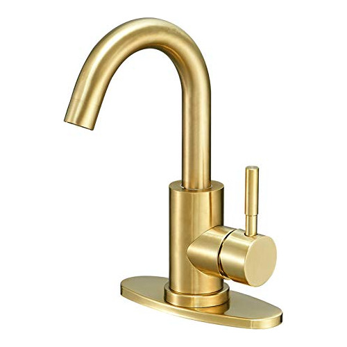 Grifo Lavabo Bao Moderno, 1 Manija, Dorado Cepillado