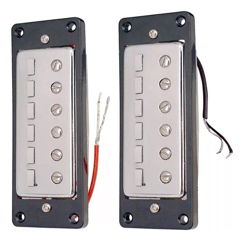 Conjunto De 2 Pçs Mini Captadores Humbucker Para 6 Cordas