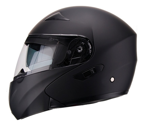 Casco Para Motociclista Abatible 901  Fassed Negro Mate