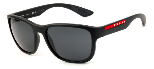 Óculos Prada Linea Rossa Sps01u Preto Fosco Dg0-5s0 59mm Cor Da Lente Cinza