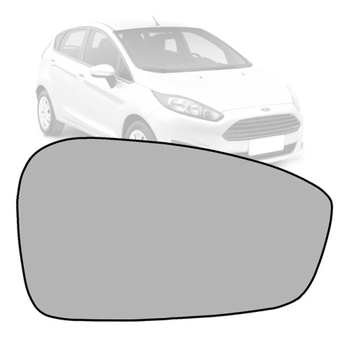 Lente Vidro Com Base Retrovisor Direito New Fiesta Original