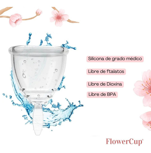 Copa Menstrual, Flowercup, Silicona Médica, Reutilizable