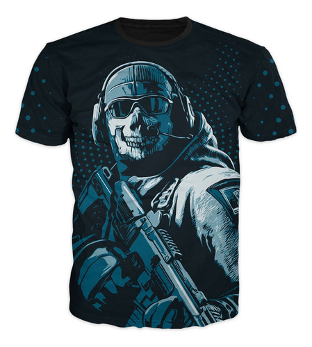 Camiseta Ilustrada Con Call Of Duty Mobile Warfare Black 