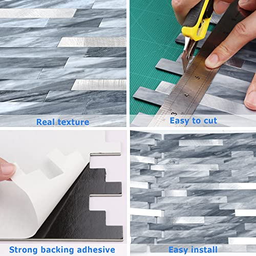 5 Hojas De Azulejos Autoadhesivos Salpicaderos De Cocin...