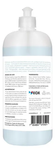 Caja 16 Un. Jabón De Glicerina Ph Neutro Eox 1 Litro
