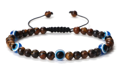 Nueva Pulsera Ojo Turco B450 Protección Ojo De Tigre Natural