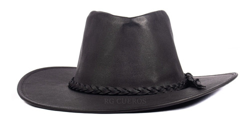 Sombrero Trenzado De Cuero Vacuno Legítimo - Rg Cueros