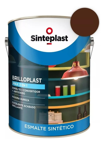 Imagen 3 de 3 de Brilloplast Max Marrón Africano Sinteplast 20lt