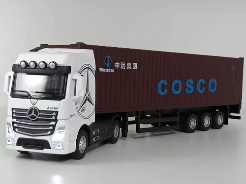Miniatura Carreta Mercedes Benz Container Esc 1:50 Cosco