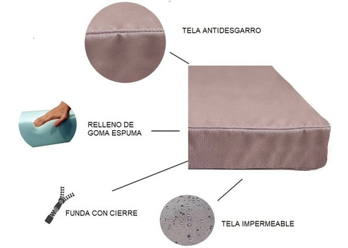 Cama Colchoneta Para Perros Lola Pets Antidesgarro 75x50 Cm