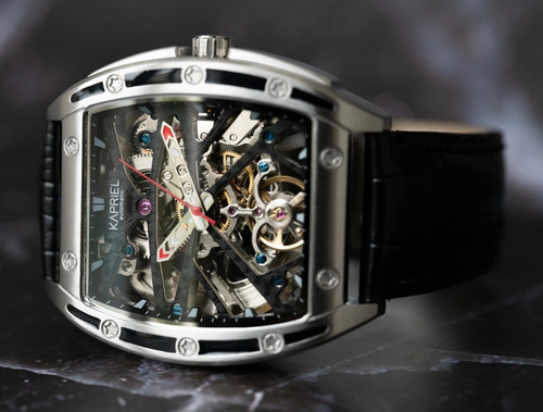 Imagen 3 de 5 de Reloj Kapriel Aerospace Automático Mecánico Acero Inox.