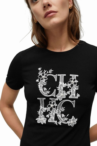 Camiseta De Algodon Carolina Herrera Ch Mujer