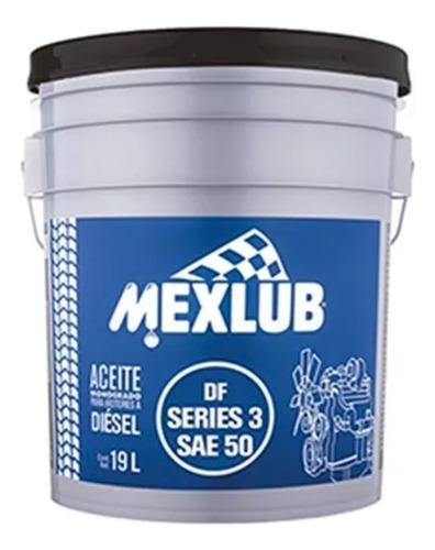 Aceite Motor Diesel Mexlub Sae 50 Cubeta 19 Litros