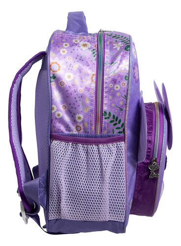 Mochila Minnie Mouse Ruz Original Kinder Con Ruedas Violeta Liso