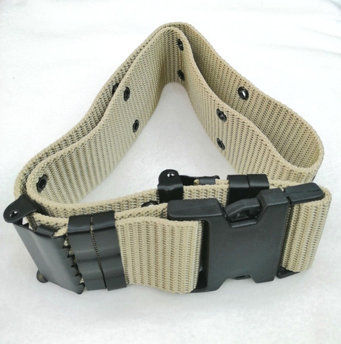 Cinturón Táctico Militar Correa Reata Airsoft Paintball Beig