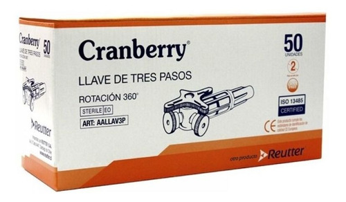 Llave 3 Pasos 360º Rotación Esteril Caja 50 Unds