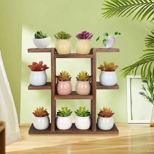 Soporte De Planta De Madera De Escritorio Soporte Estilo E