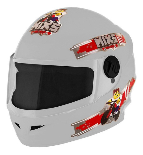 Capacete Mixs Start Infantil Blocks Branco Tam 54mcap-419bc Tamanho do capacete 54