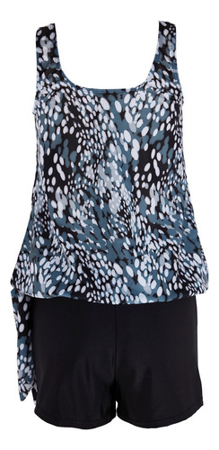 Traje De Baño Para Mujer, Tankini, Con Pantalones Cortos Par
