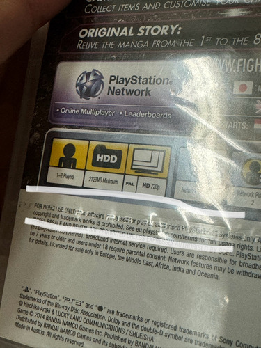 Jojos Bizarre Adventure All Stars Battle Ps3 Nuevo Y Sellado (Usado)