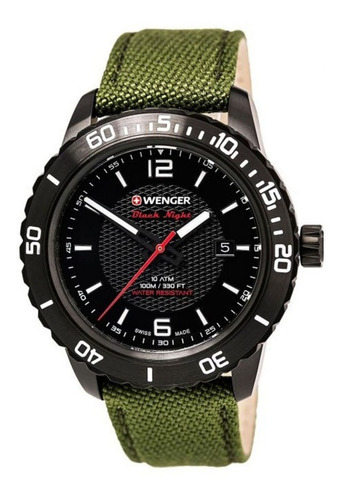 Imagen 1 de 7 de Reloj Wenger Roadster Correa Nylon Verde