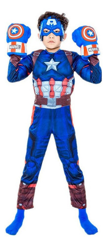 Disfraz Infantil Capitán América Guantes Cosplay Boy Girl Av