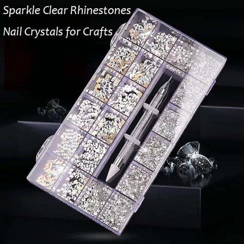 Nail Art Rhinestone Pegatinas Decoración De Uñas Set