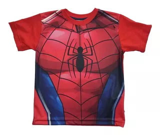 Playera Armadura Spider-man De Marvel Oficial Para Niños