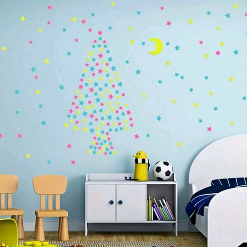 Set 200 Estrellas Luminosas Fluorescentes Adhesivas Brillan
