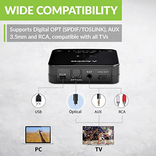 Transmisor Bluetooth Avantree Audikast Plus 5.0 Tv, 100 Pies