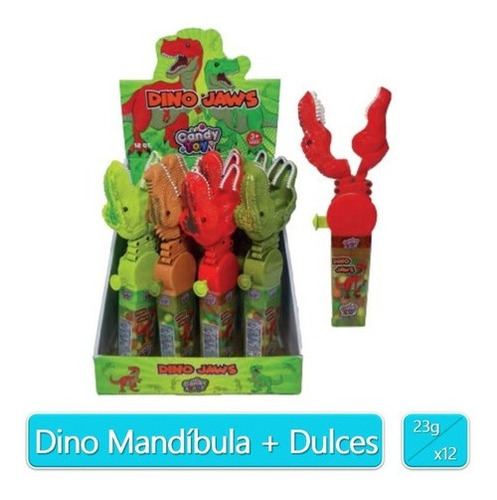 Candy Toy Juguete Mandíbula De Dinosaurio X12 Uds