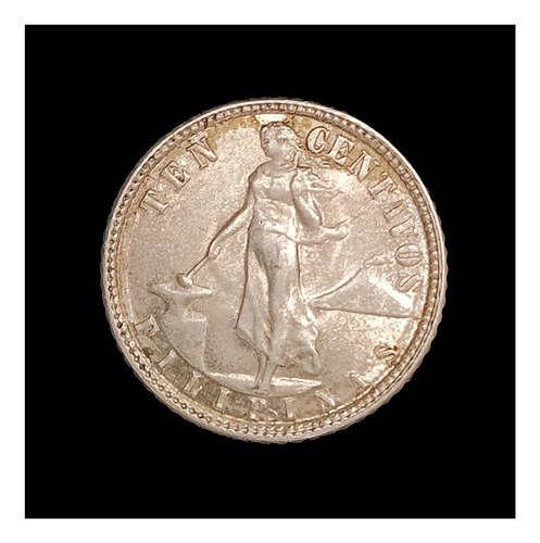 Filipinas 10 Cent 1944 D Excelente Plata Km 181 