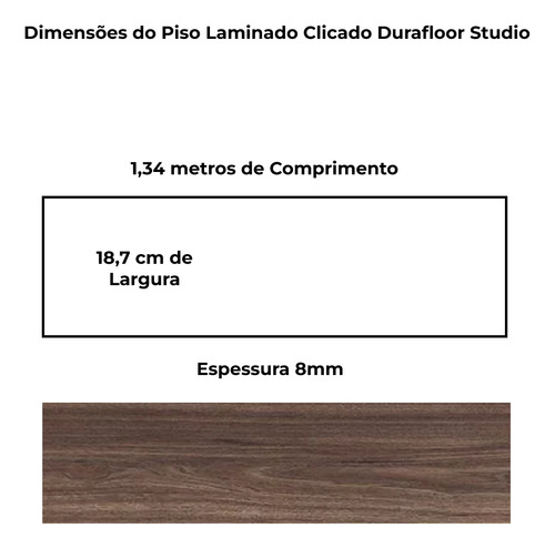 Piso Laminado Durafloor Studio Carvalho Munique 2,26m2 Click