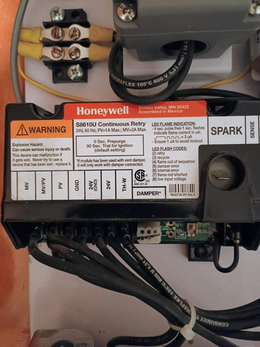 Circuito De Control De Encendido Piloto Honeywell S810u